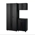 Regular Duty Welded 54.5 In. W X 75 In. H X 19.6 In. D 21-Gauge Steel 3-Piece Garage Storage System in Black