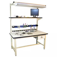 60 In. W X 30 In. D Heavy Duty Adjustable Height Workbench with ESD Anti-Static Laminate Top
