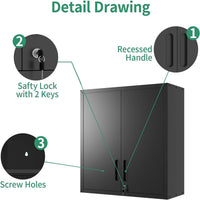 10-Piece Heavy Duty Steel Garage Cabinet System | All-In-One Modular Garage Cabinet Set for Ultimate Workshop Organization | Easy Assembly Garage Storage Cabinets & Tool Bench (Black)
