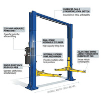 Heavy-Duty Car Lift Engineered for Professional Garages, 12,000 Lbs Capacity, 220V Motor, Single-Point Lock — How It Works