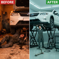 Hydraulic Car Lift with Ramp - 3,000 Lb. per Pair Capacity — Before & After