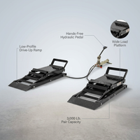Hydraulic Car Lift with Ramp - 3,000 Lb. per Pair Capacity — infographic